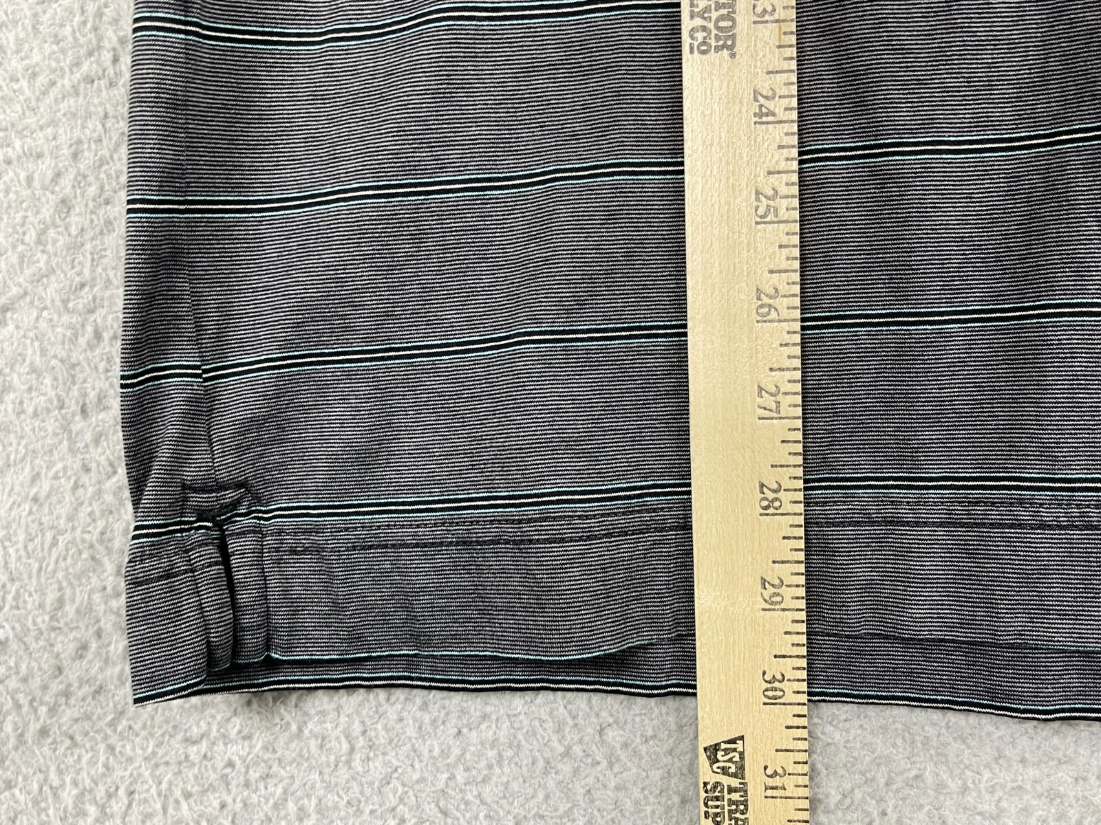 Cutter & Buck polo shirt adult large gray striped Angel Park Las Vegas logo