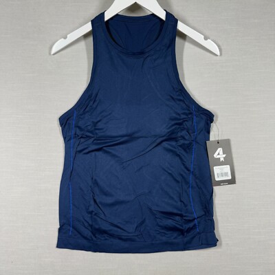 Fourlaps Tops Womens XS Small Blue Purpose Seamless Tank Athletic Wicking