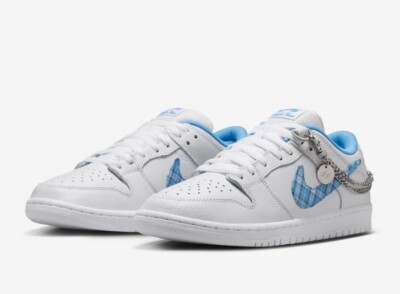 Nike SB Dunk Low Pro x Nicole Hause White and University Blue UK 8,5