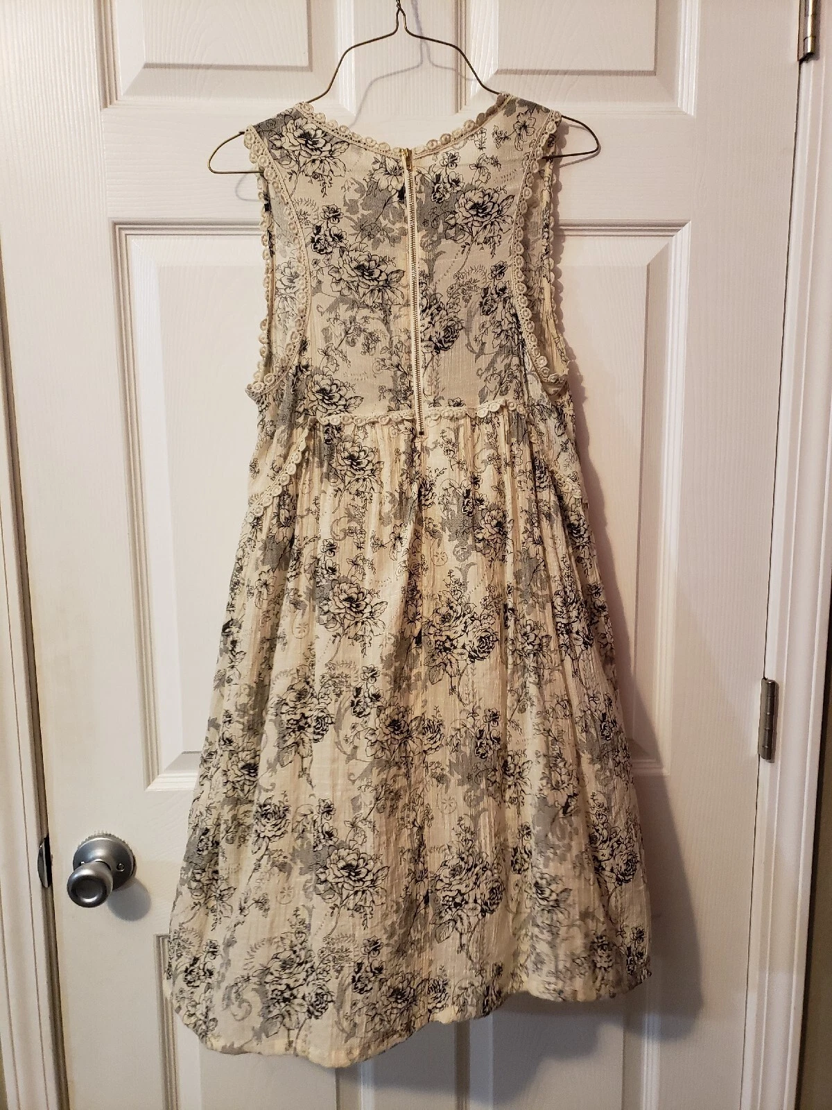 OFF WHITE Abito Jodifl bianco sporco stampa floreale taglia small vestito estivo super carino (24)