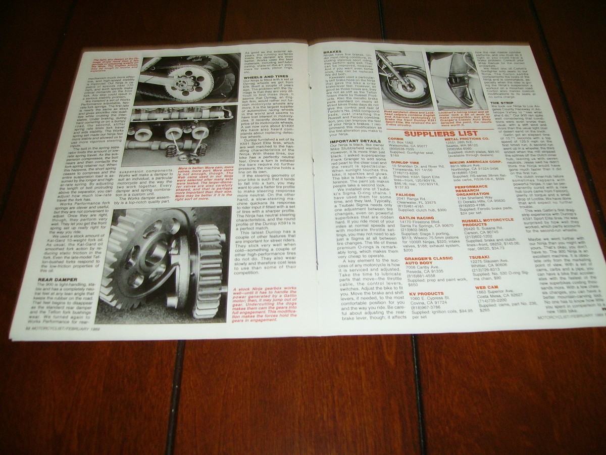The.G.A 5×5 1984 KAWASAKI NINJA 900 HOT ROD - GATLIN RACING ***ORIGINAL
