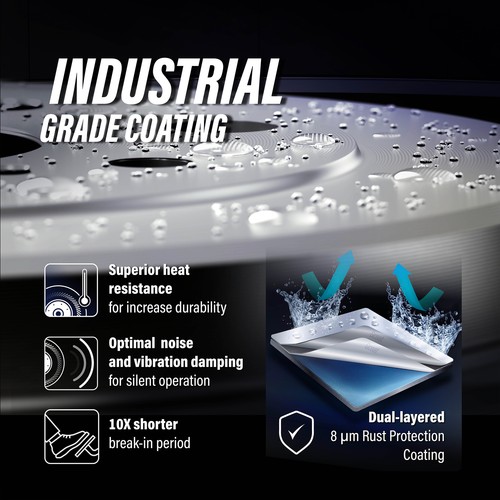 Coated Disc Brake Rotor Semi-Metallic Pad Drum Front Rear Kit Fits Toyota Coroll - Picture 6 of 14