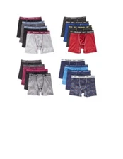 Reebok Men's Underwear Brief 4 Pack Performance Boxer (Core)