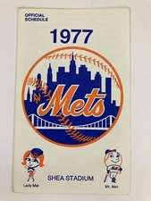 VTG New York Mets Pocket Schedule 1977 Abraham Straus A&S Oversize 3 3/4" x 6"