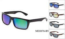 Sunglasses Retro Classic Men Women Sporty Squared Glasses Flash Mirrored UV 100 