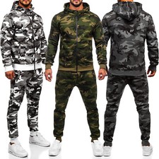 Trainingsanzug Jogginganzug Sporthose Sweatshirt Motiv Herren BOLF Camouflage