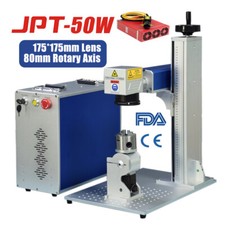 SFX Laser  50W  Fiber Laser Engraving Machine JPT Laser Source D80mm Rotary Head