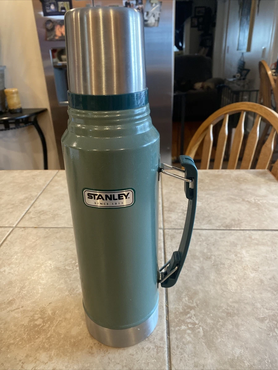 Stanley Coffee Thermos Vacuum Bottle Classic Stainless Steel Hammerton 1.1  Quart