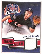 JACOB BLAS 2015 Panini USA Baseball Stars & Stripes #43 GAME WORN RELIC #/299