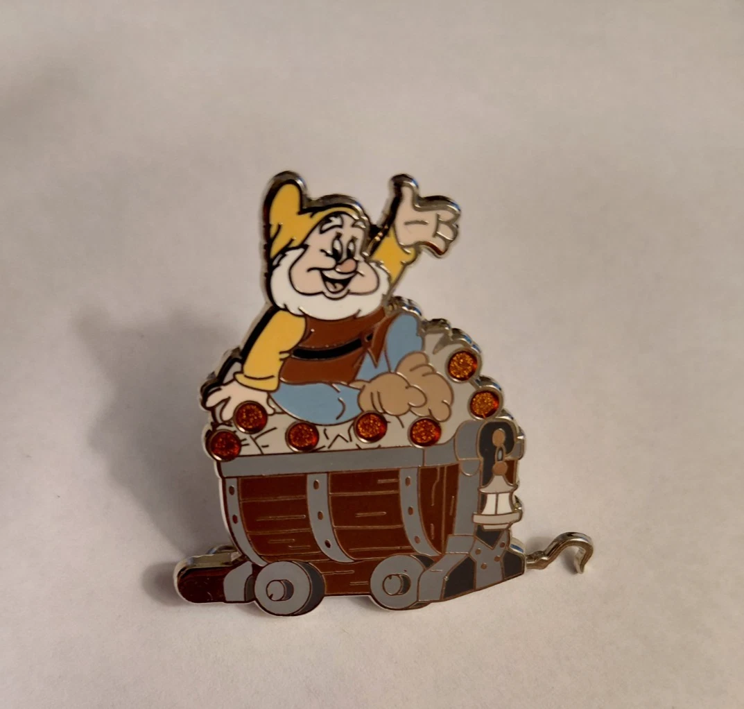 2014 Disney Snow White and Seven Dwarfs Jeweled Mine Car pin - Doc