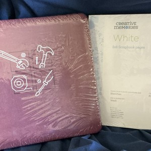 Creative Memories 8 X 8 Dark Maroon Album Embossed With Tools & White Pages