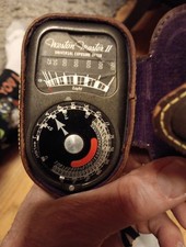 Weston Master II Universal Exposure Meter Model 735, Original Leather Case, 1945