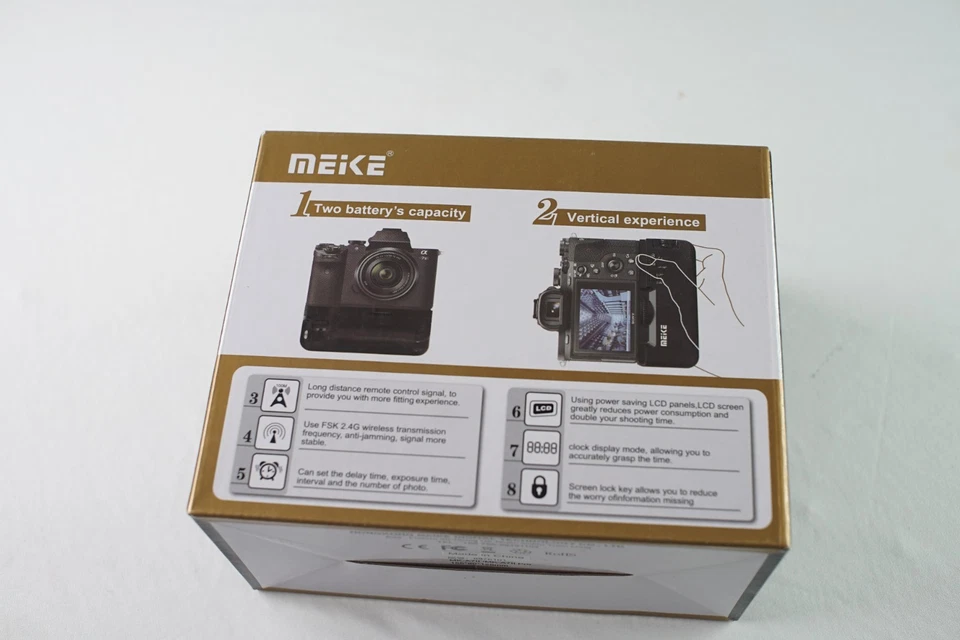Empuñadura de batería Meike MK-A7II Pro para Sony A7II / A7RII con control remoto 2.4G Foto 4 de 4