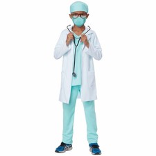 Health Care Hero Doctor Surgeon Scrubs Medical Hospital Book Week Boys Costume