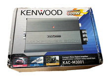 Kenwood KAC-M3001 Compact Marine-Grade Mono Subwoofer Amplifier 200W RMS  2-Ohm