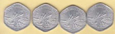 REPUBLIC INDIA 1983 FISHERIES 20 PAISE ALUMINUM 4 PEICE RARE COINS