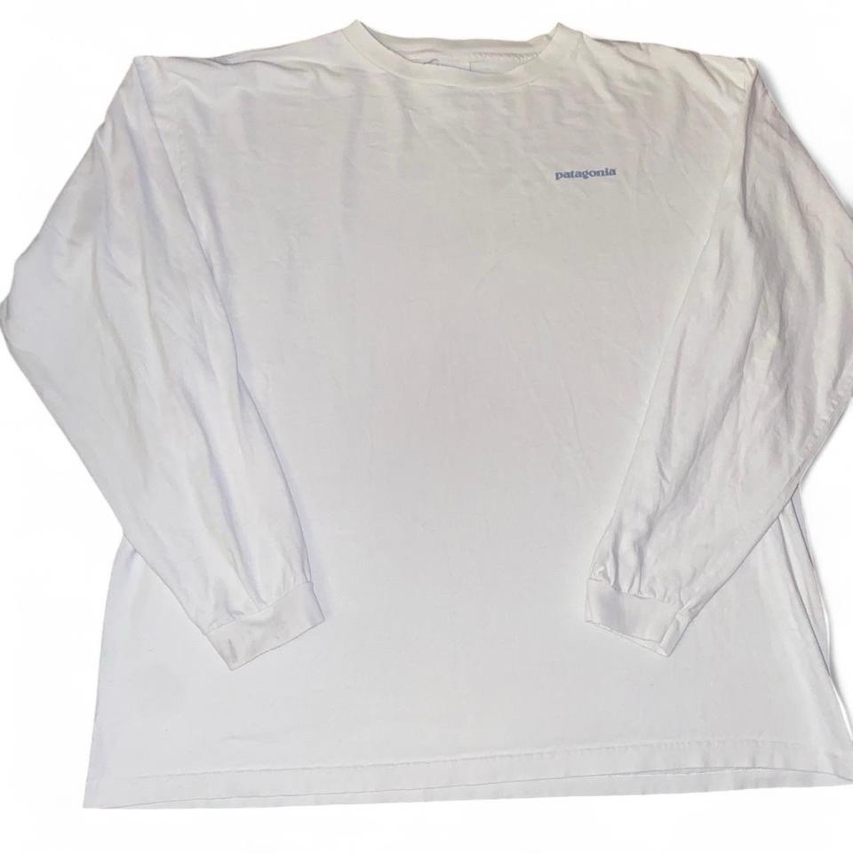 Vintage 90s Patagonia Beneficial T’s White Long Sleeve. Men’s XL. Extremely Rare