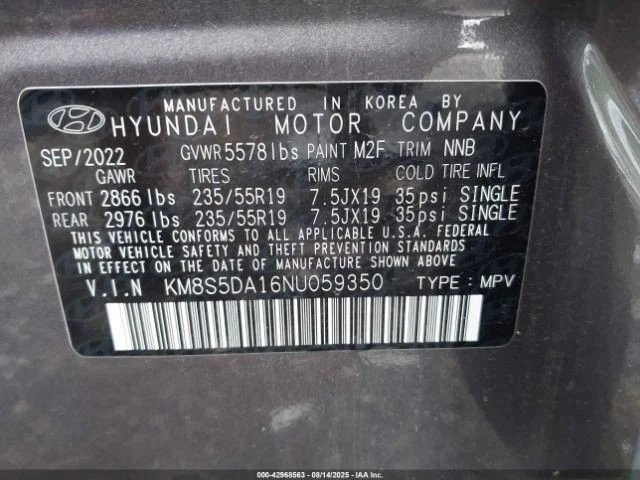 Alternator Hybrid Fits 21-24 SANTA FE 980872 - Image 4 of 4
