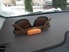 2x Universal Car Dashboard Sunglasses Holder   Clip-In W/ Adhesive Mount