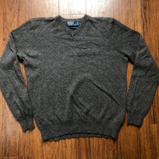 Vintage Polo Ralph Lauren Lambs Wool Knit V Neck Sweater Adult Large