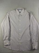 Eton Shirt Mens Size XL 44 17.5 Check Plaid Contemporary Fit Dress Button Up