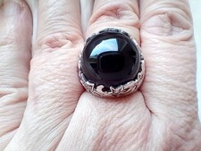 Cornelia Bechtold Onyx Ring mit Markasit Stei...