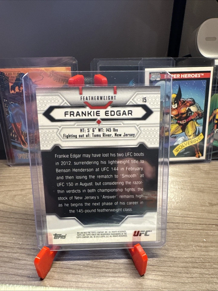 2013 Topps Finest UFC Frankie Edgar #15 Black Octa-Fractor /8 - Image 2 of 2