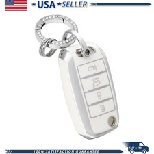 Key Fob Cover Keychain Kia Rio Optima Soul Sportage Sorento Carens - White Key Fob Cover Keychain Kia Rio Optima Soul Sportage Sorento Carens - White