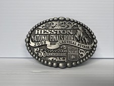 Hesston National Finals Belt Buckle 50th Anniversary- 2008.  Adult Large