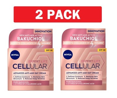 2 Pack NIVEA Cellular Expert Lift Advanced Anti-Age Day Cream SPF 30, 50 ml
