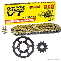 DID Kettensatz FüR Honda CR 125 1997 Mit Kette VT2 Clip Gold/Stahl