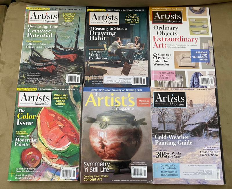 Lot 7-Artists Magazine-2019-Warhol,Monet, Rembrandt, Whistler,Flight Imagination