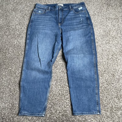 Abercrombie & Fitch High Rise Mom Jeans Women s 16 R 33 Medium Wash NWOT Blue