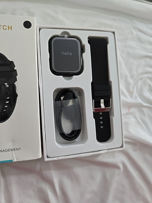 Qx7 Smart Watch, 1.85'' Waterproof Sports Blood Oxygen Real Time Black