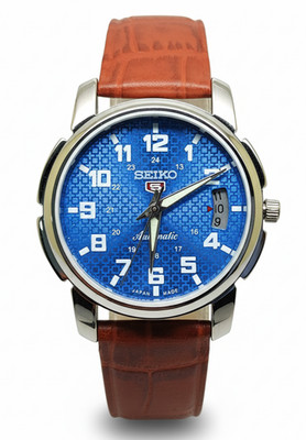 Refurbished Automatic Men s Watch Day Date | Classic Vintage Style Leather Strap