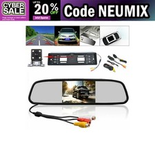 170° Weitwinkel Rückfahrkamera Funk Kabellos Mit 4,3 ​LCD Rückspiegel Monitor