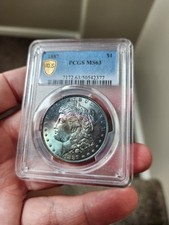 1887-P Morgan Silver Dollar MS63 Beautiful Toning- Must see and have coin! PCGS