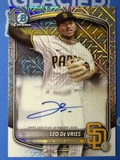 2025 Bowman Chrome Leo De Vries Mega Mojo Prospect Auto Refractor #BMA-LD