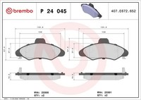 Brembo Bremsbelagsatz, Scheibenbremse P 24 045 FüR Ford