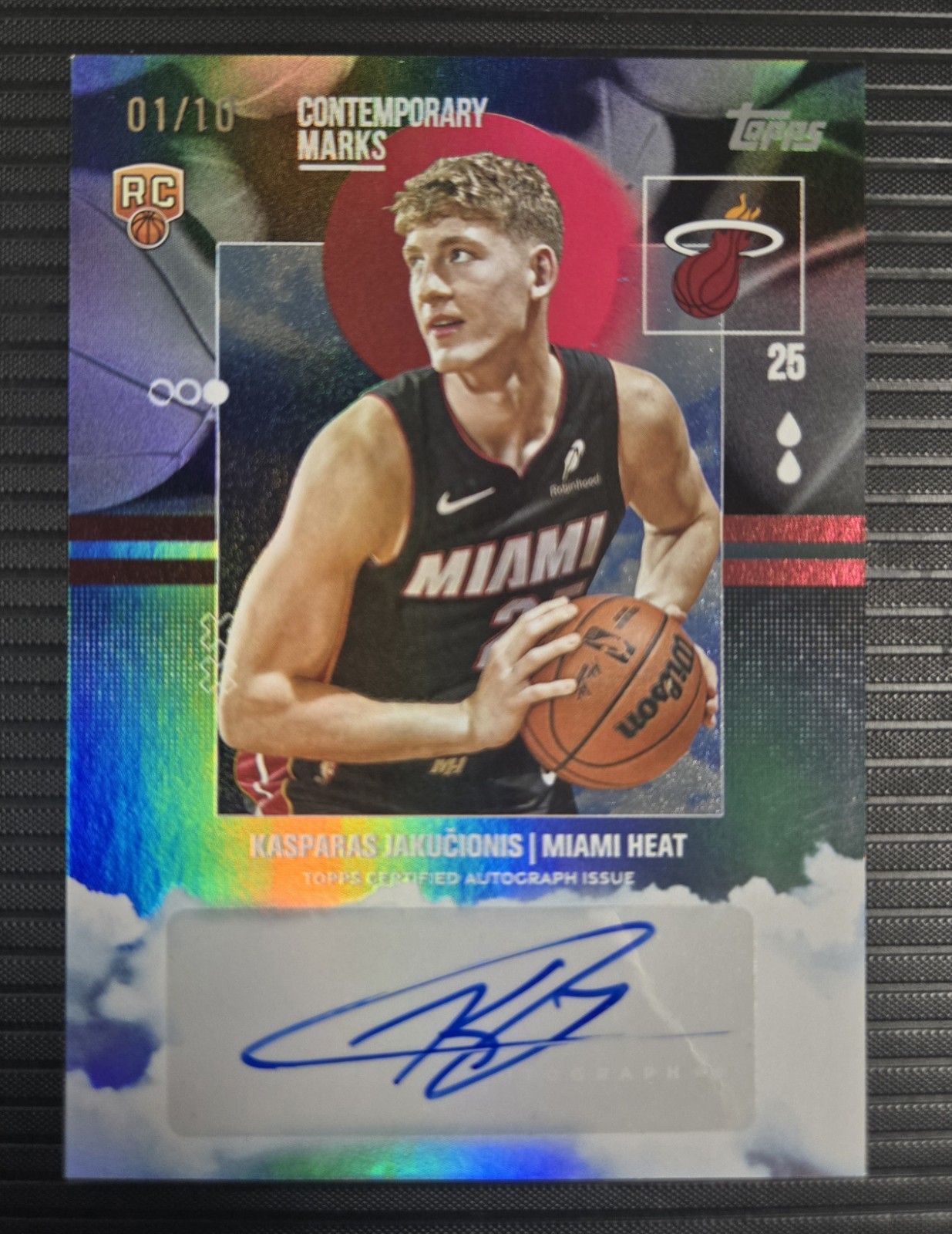 KASPARAS JAKUCIONIS 2025 Topps NBA Basketball Contemporary Marks Black /10 Auto