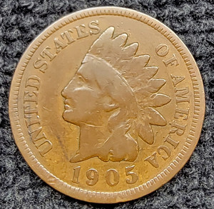 1905 Indian Head Cent Double Die Reverse