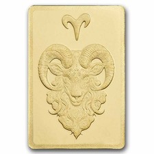 1/2 gram Gold Bar - PAMP Suisse Zodiacs: Aries 7961.25 per troy oz
