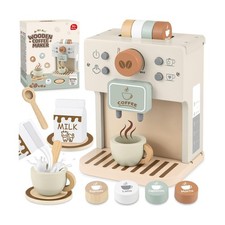 Airlab Toy Coffee Maker for Kids Wooden Kitchen Accessories Pretend... Fast Ship