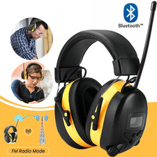 Digital Bluetooth FM Radio Headphones Ear Protection Safety Ear Muffs Electronic