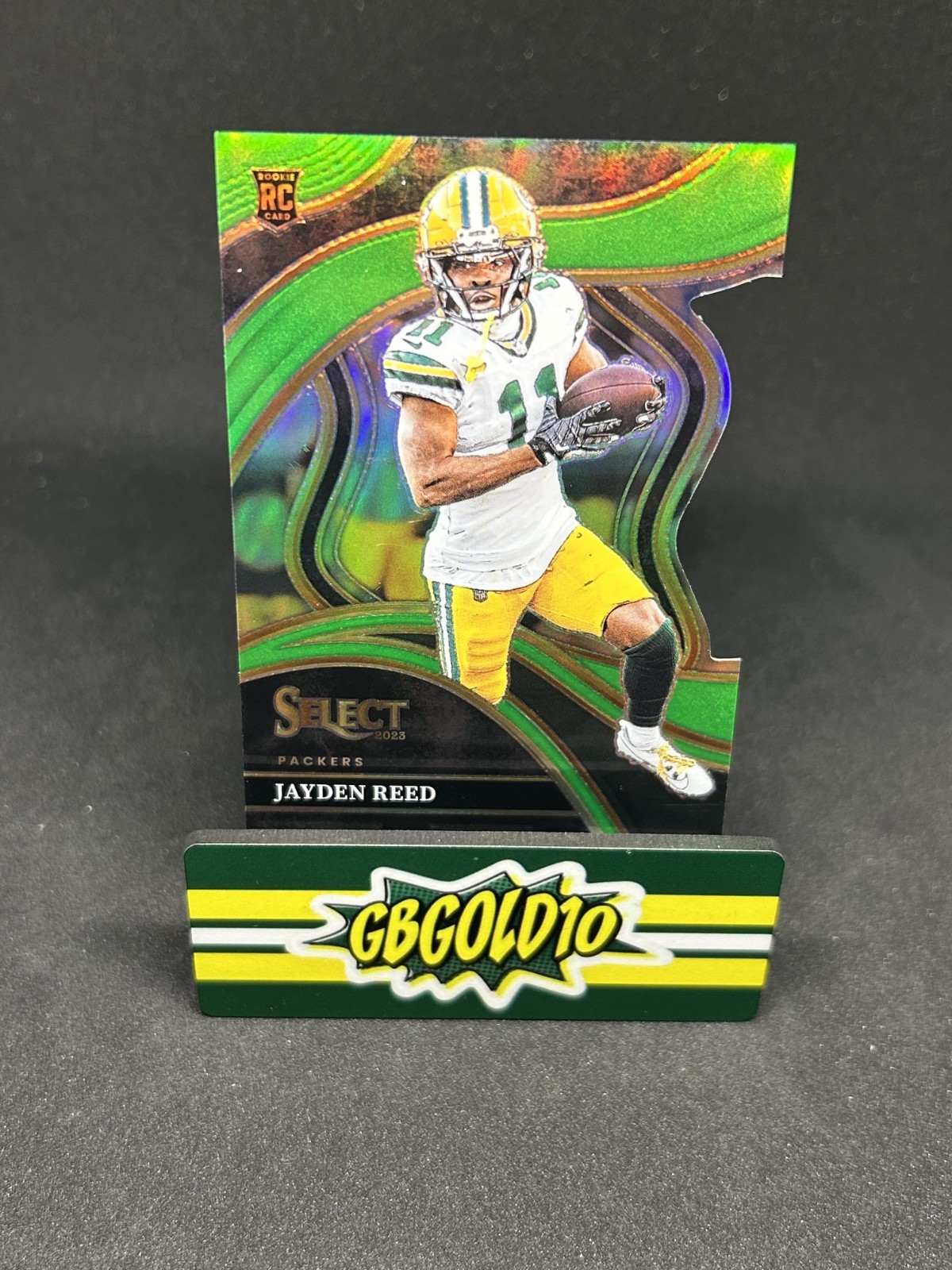 2023 Panini Select - Club Jayden Reed Neon Green Prizm Die-Cut /499 (RC)