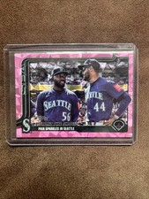 2025 Topps Update Series - #US244 Julio Rodriguez, Randy Arozarena Pink Diamanté