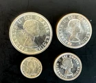 1964 Canada 80% Silver Coins From Mint Set, Dollar, 50, 25 10 Cents, No Reserve