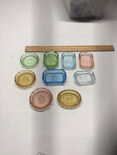 9 Czechoslovakian Intaglio Salt Cellars