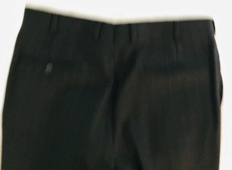 VTG Lord & Taylor Mens Black Wool Pleated Suit Pants, 36x32 Free Matching Jacket - Image 3 of 4