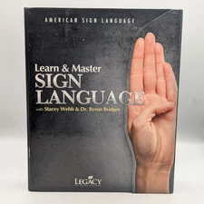 2011 Learn & Master Sign Language Webb & Bridges 25 DVDs + Lesson Book